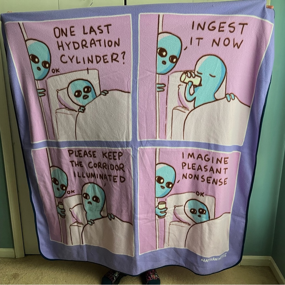 Strange Planet Fuzzy Blanket